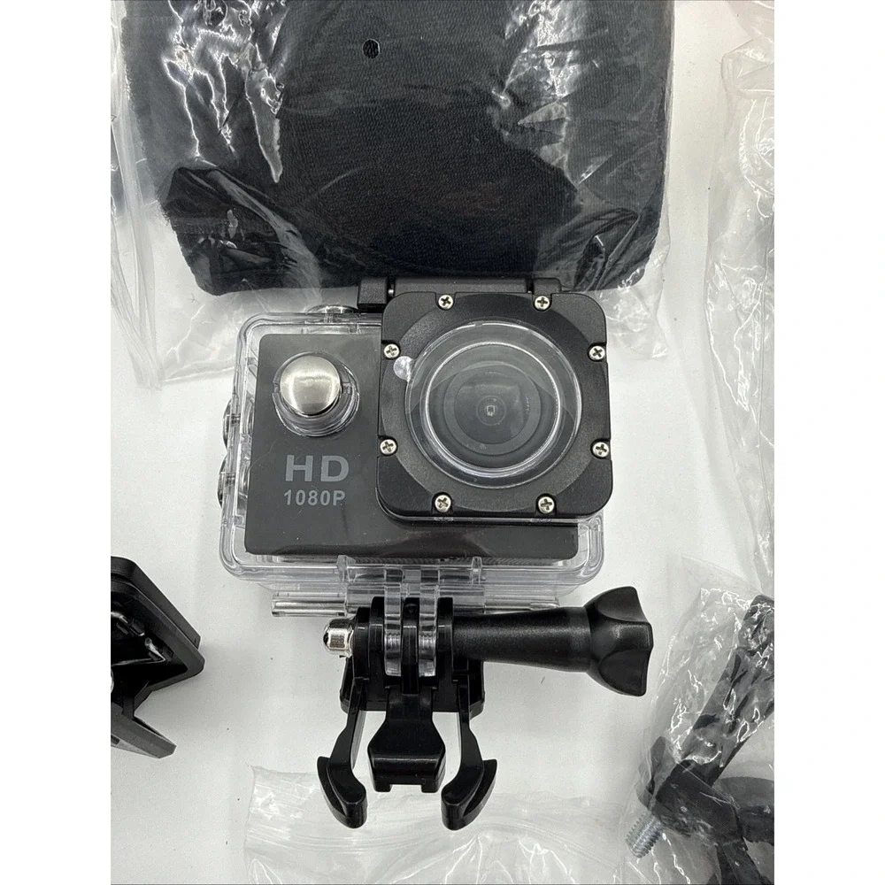 HD 1080P Waterproof Action Sports Camera And Accessories With Case New